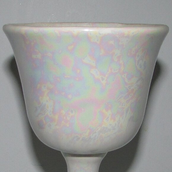 Hand-made Pearlized Ceramic Goblets - Set of 12 - Picture 3 of 11